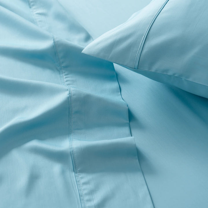 Bamboo Pillowcase Set - Aqua Blue-Pillowcase Set-Linenly-Standard-Linenly